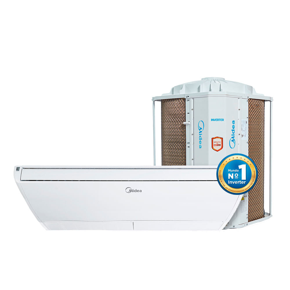Ar-condicionado Piso-Teto Midea com unidade interna e condensadora